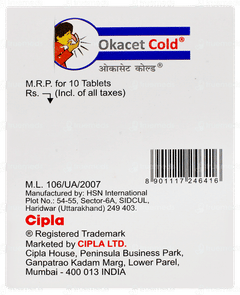 Okacet Cold Tablet 10
