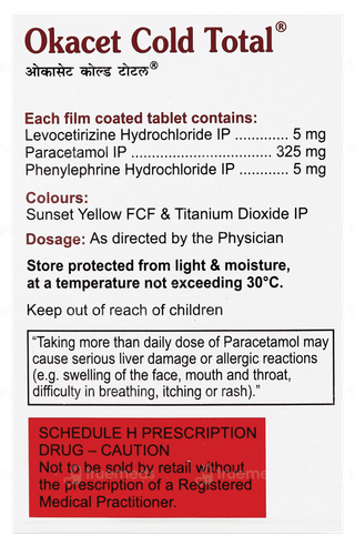 Okacet Cold Total Tablet 10