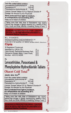 Okacet Cold Total Tablet 10 Okacet Cold Total Tablet 10