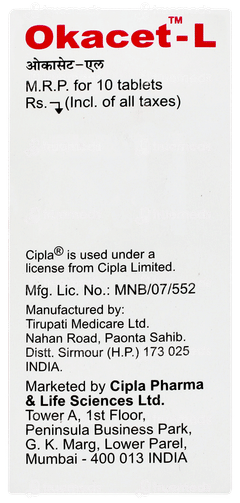 Okacet L Tablet 10