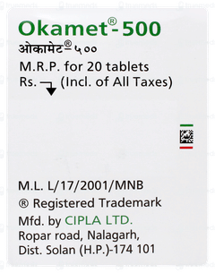 Okamet 500 Tablet 20 Okamet 500 Tablet 20