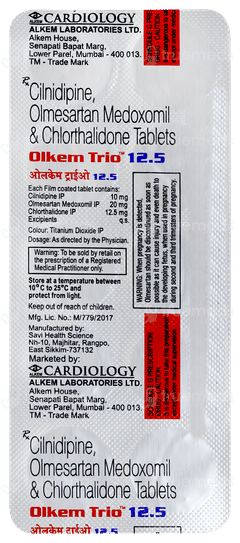 Olkem Trio 12.5 Tablet 10 Olkem Trio 12.5 Tablet 10