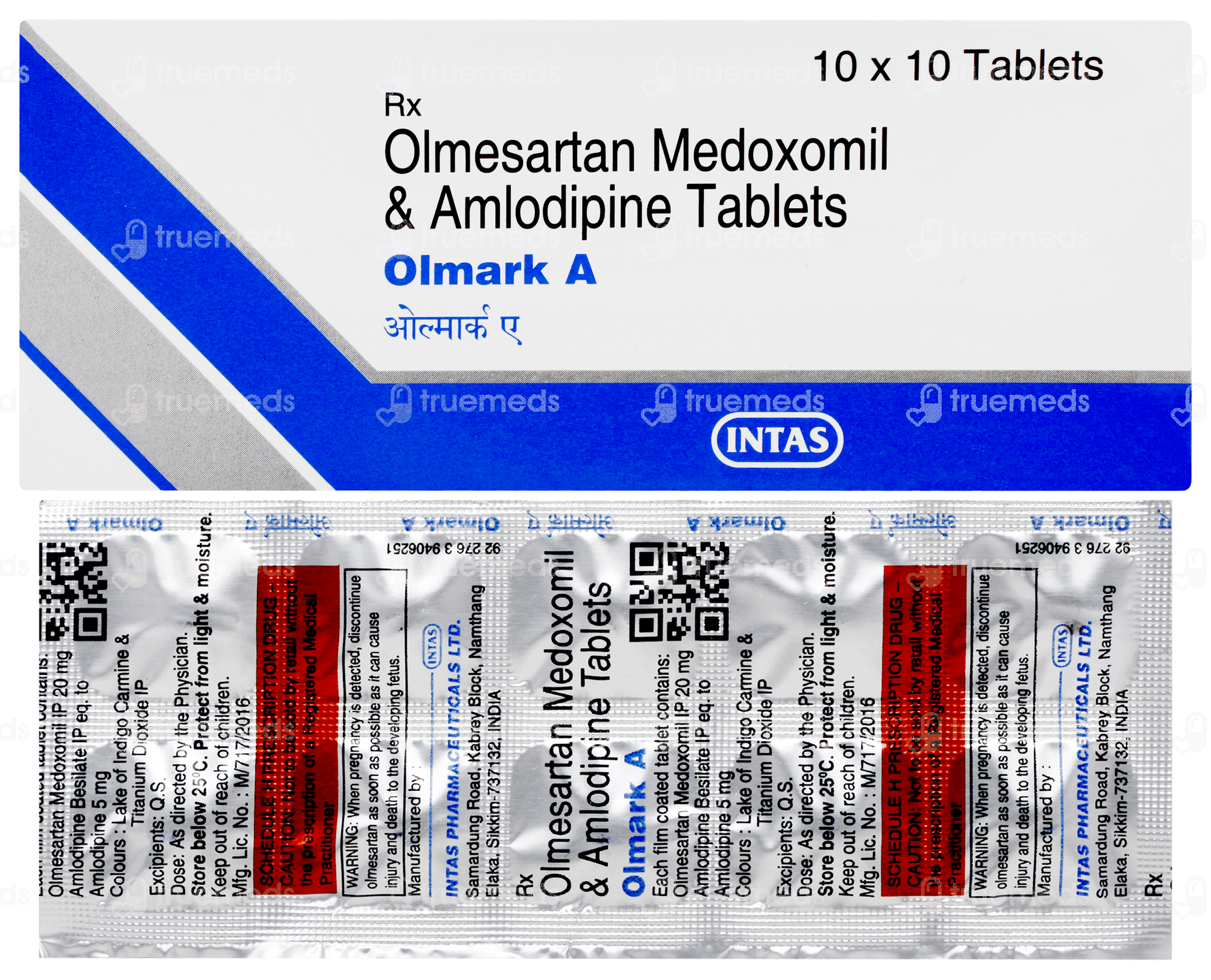 Olmark Olmark A 20/5 MG | Order Olmark A 20/5 MG Tablet Online at Truemeds