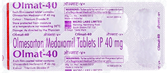 Olmat 40 Tablet 10 Olmat 40 Tablet 10
