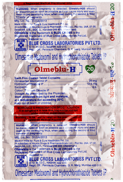 Olmeblu H 20 Tablet 15 Olmeblu H 20 Tablet 15