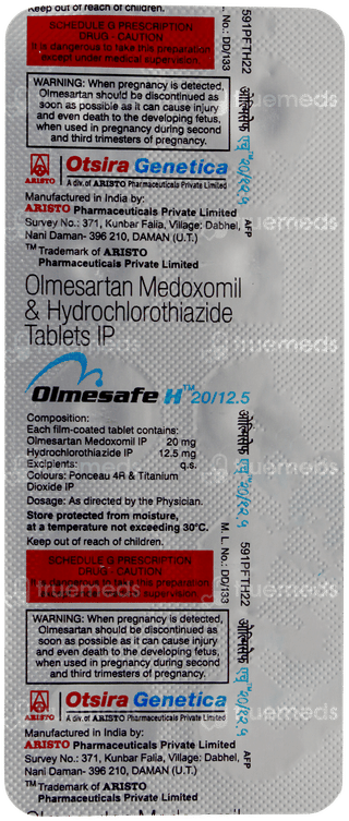 Olmesafe H 20/12.5 Tablet 10