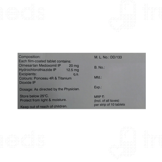 Olmesafe H 20/12.5 Tablet 10
