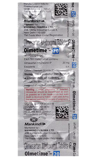 Olmetime 20 MG Tablet 10