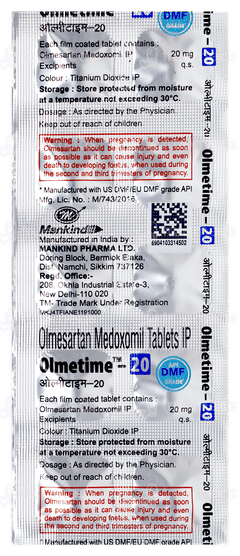 Olmetime 20 Tablet 10 Olmetime 20 Tablet 10