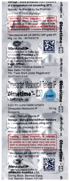 Olmetime 40 Tablet 10