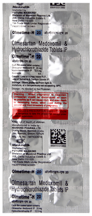 Olmetime H 20 Tablet 10
