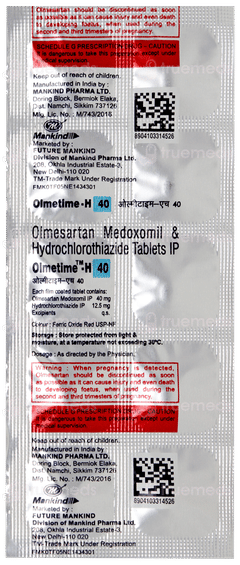 Olmetime H 40 Tablet 10