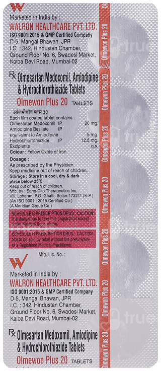 Olmewon Plus 20/5/12.5Mg Tablet 10