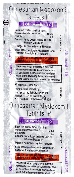 Olmezest 10 Tablet 10 Olmezest 10 Tablet 10