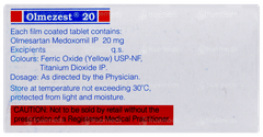 Olmezest 20 Tablet 10 Olmezest 20 Tablet 10