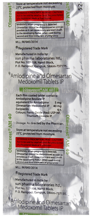 Olmezest Am 40 Tablet 10