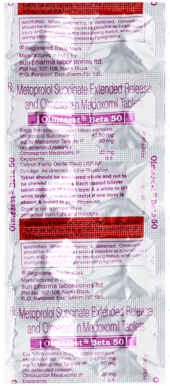 Olmezest Beta 50 Tablet 10 Olmezest Beta 50 Tablet 10