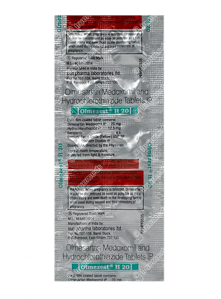 Olmezest H 20/12.5 MG Tablet 10