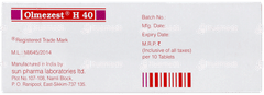 Olmezest H 40 Tablet 10 Olmezest H 40 Tablet 10