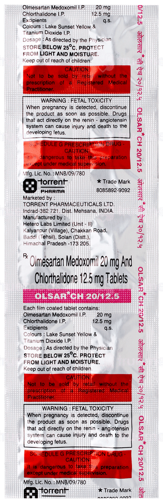 Olsar Ch 20/12.5 Tablet 10