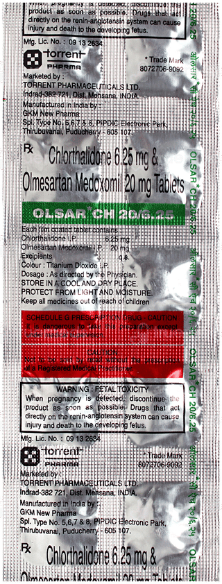 Olsar Ch 20/6.25 Tablet 10