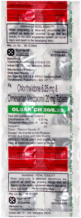 Olsar Ch 20/6.25 Tablet 10