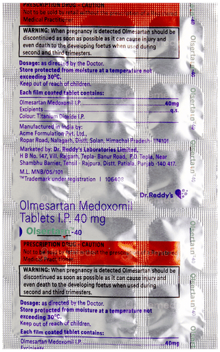 Olsertain 40 Tablet 15