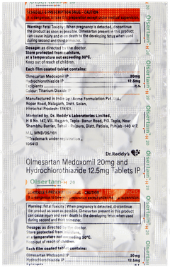 Olsertain H 20 Tablet 15 Olsertain H 20 Tablet 15
