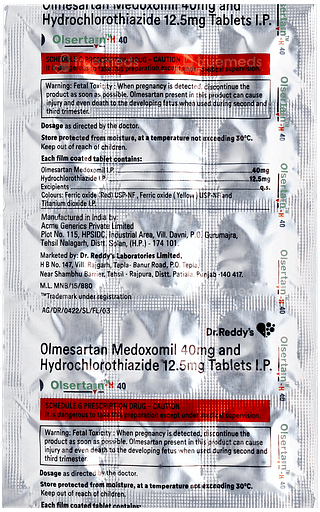 Olsertain H 40 Tablet 15