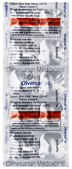 Olvance 20 Tablet 10