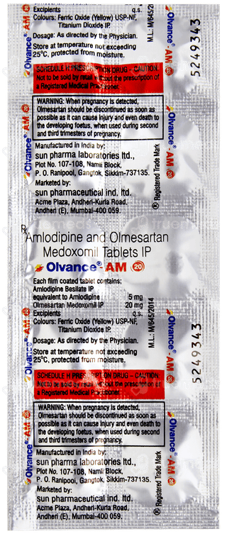 Olvance Am 20 Tablet 10