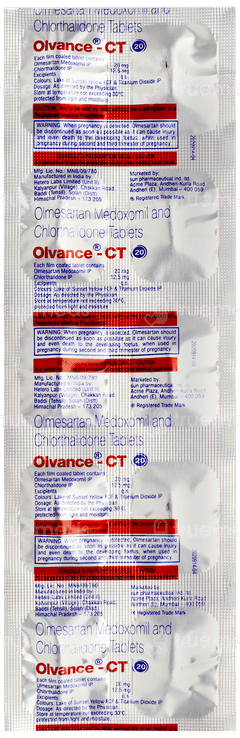 Olvance Ct 20 Tablet 10 Olvance Ct 20 Tablet 10