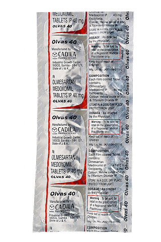 Olvas 40 MG Tablet 10