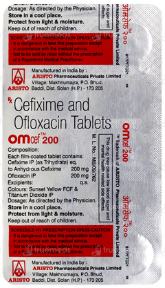 Omcef 200 Tablet 10 Omcef 200 Tablet 10