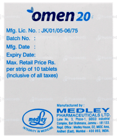 Omen 20 Tablet 10 Omen 20 Tablet 10