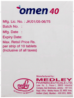 Omen 40 Tablet 10 Omen 40 Tablet 10