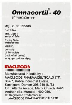 Omnacortil 40 Tablet 10 Omnacortil 40 Tablet 10