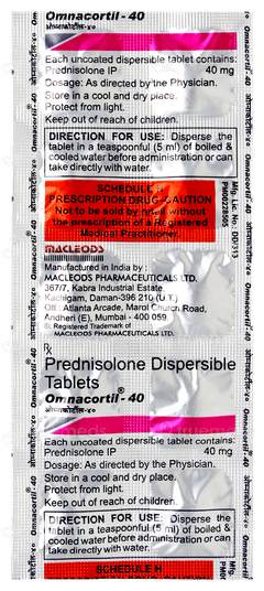 Omnacortil 40 Tablet 10 Omnacortil 40 Tablet 10
