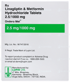 Ondero Met 2.5mg/1000mg Tablet 10