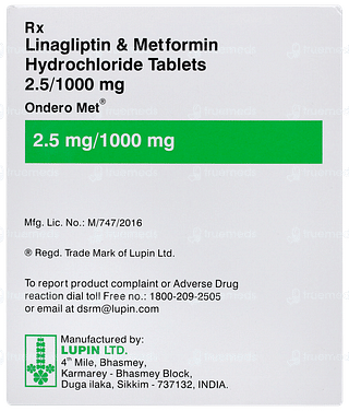 Ondero Met 2.5mg/1000mg Tablet 10