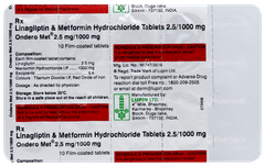 Ondero Met 2.5mg/1000mg Tablet 10