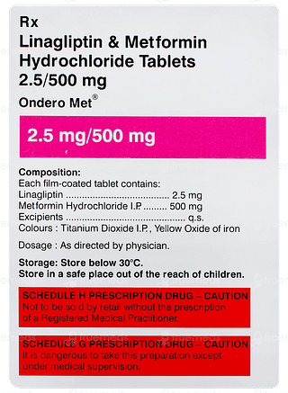 Ondero Met 2.5mg/500mg Tablet 10