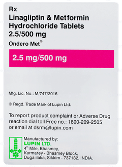 Ondero Met 2.5mg/500mg Tablet 10
