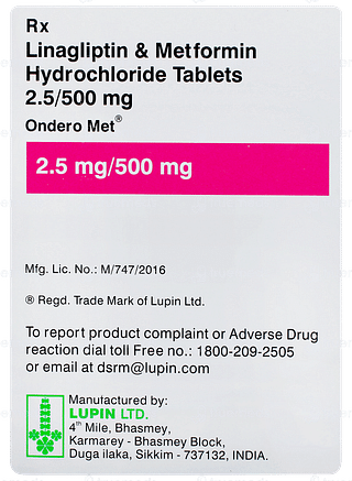 Ondero Met 2.5mg/500mg Tablet 10