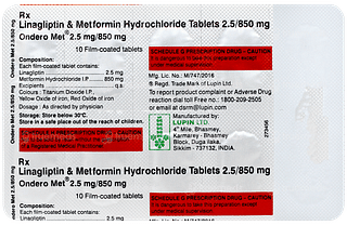 Ondero Met 2.5mg/850mg Tablet 10