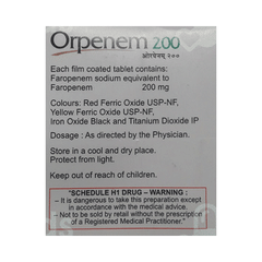 Orpenem 200 Tablet 6 Orpenem 200 Tablet 6