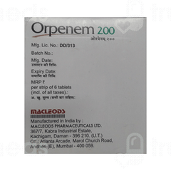 Orpenem 200 Tablet 6 Orpenem 200 Tablet 6