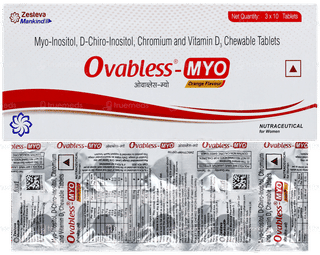 Ovabless Myo Orange Flavour Chewable Tablet 10
