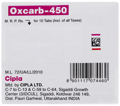 Oxcarb 450 Tablet 10 Oxcarb 450 Tablet 10