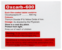 Oxcarb 600 Tablet 10 Oxcarb 600 Tablet 10